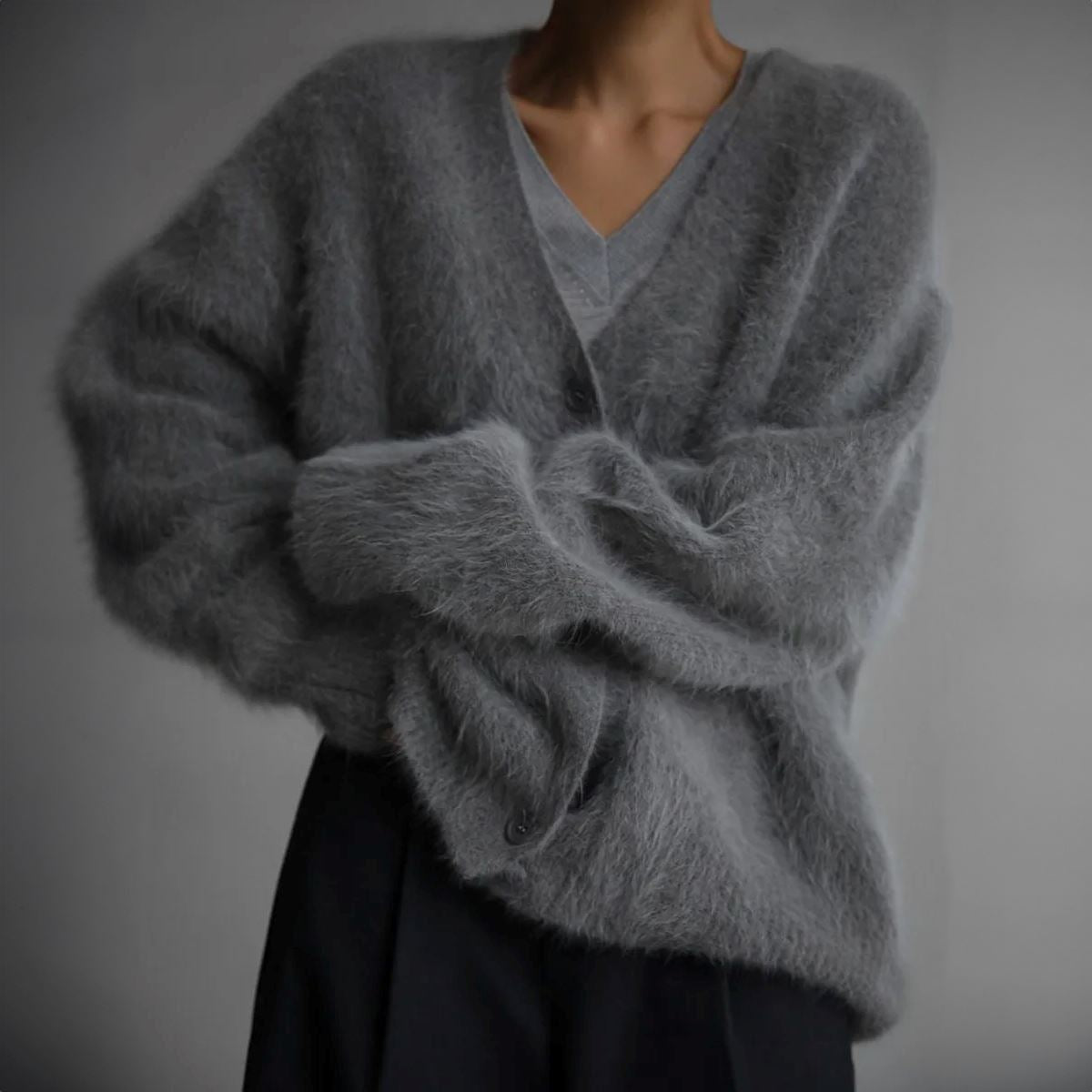 LIRIEN | Elegant Faux Fur Cardigan