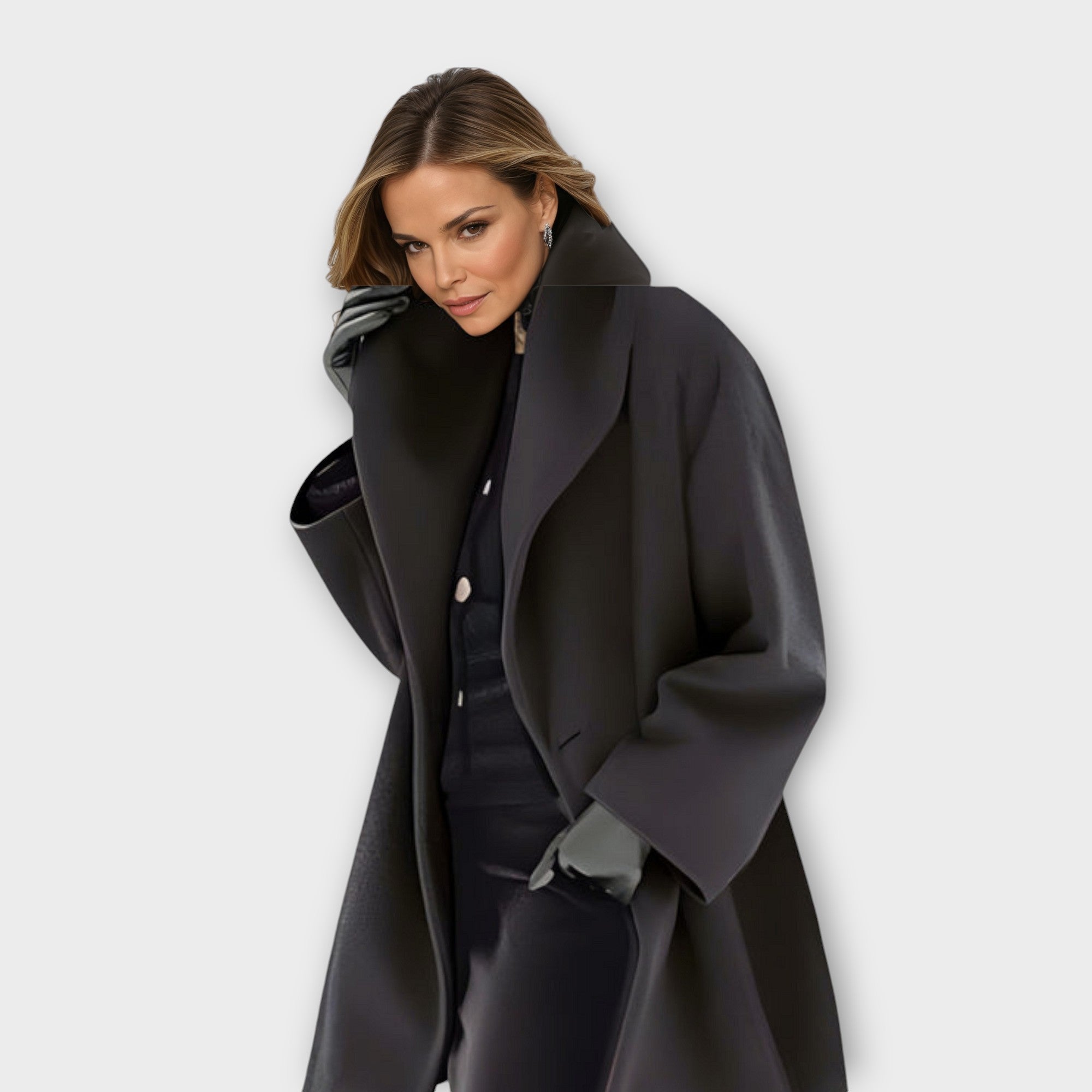 EVARA | Elegant Windproof Coat for Winter Chic