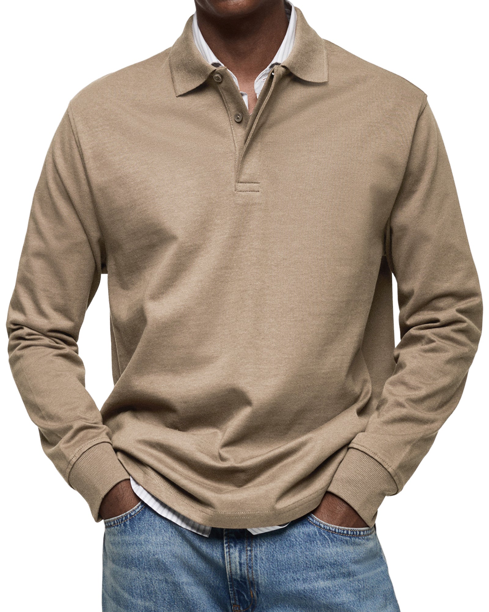 MARCONELLI | LUXURY LONG-SLEEVED POLO SHIRT