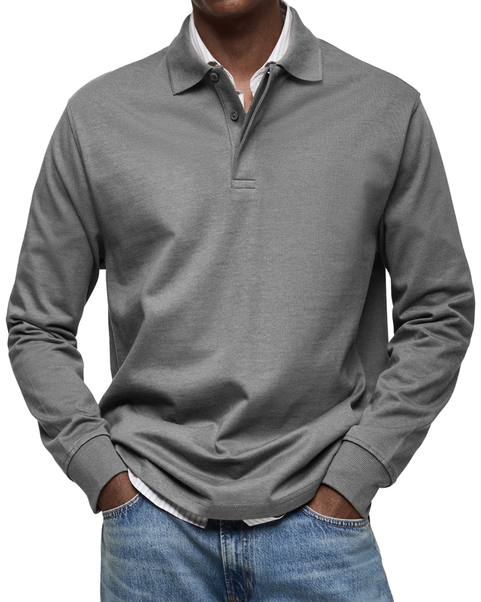 MARCONELLI | LUXURY LONG-SLEEVED POLO SHIRT