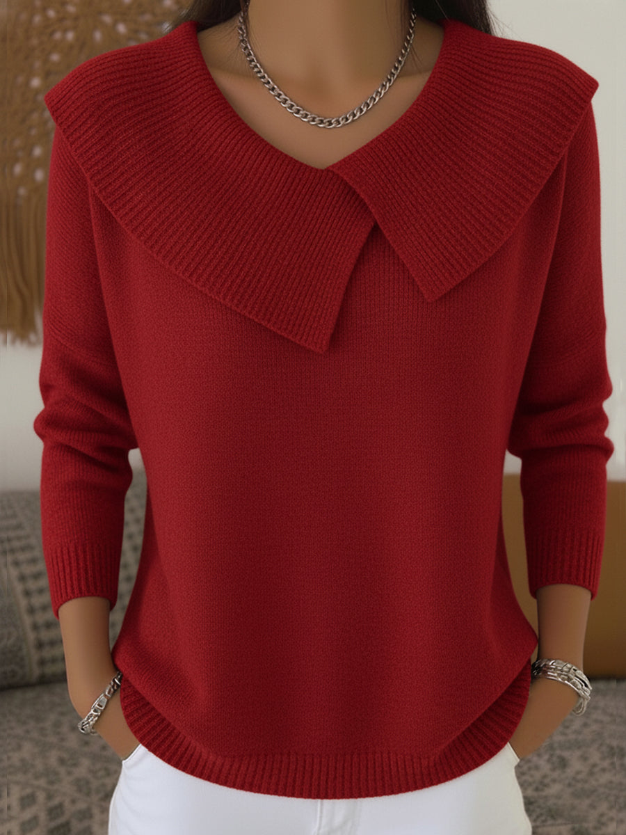 Lucia | Warm Knit with Soft Collar