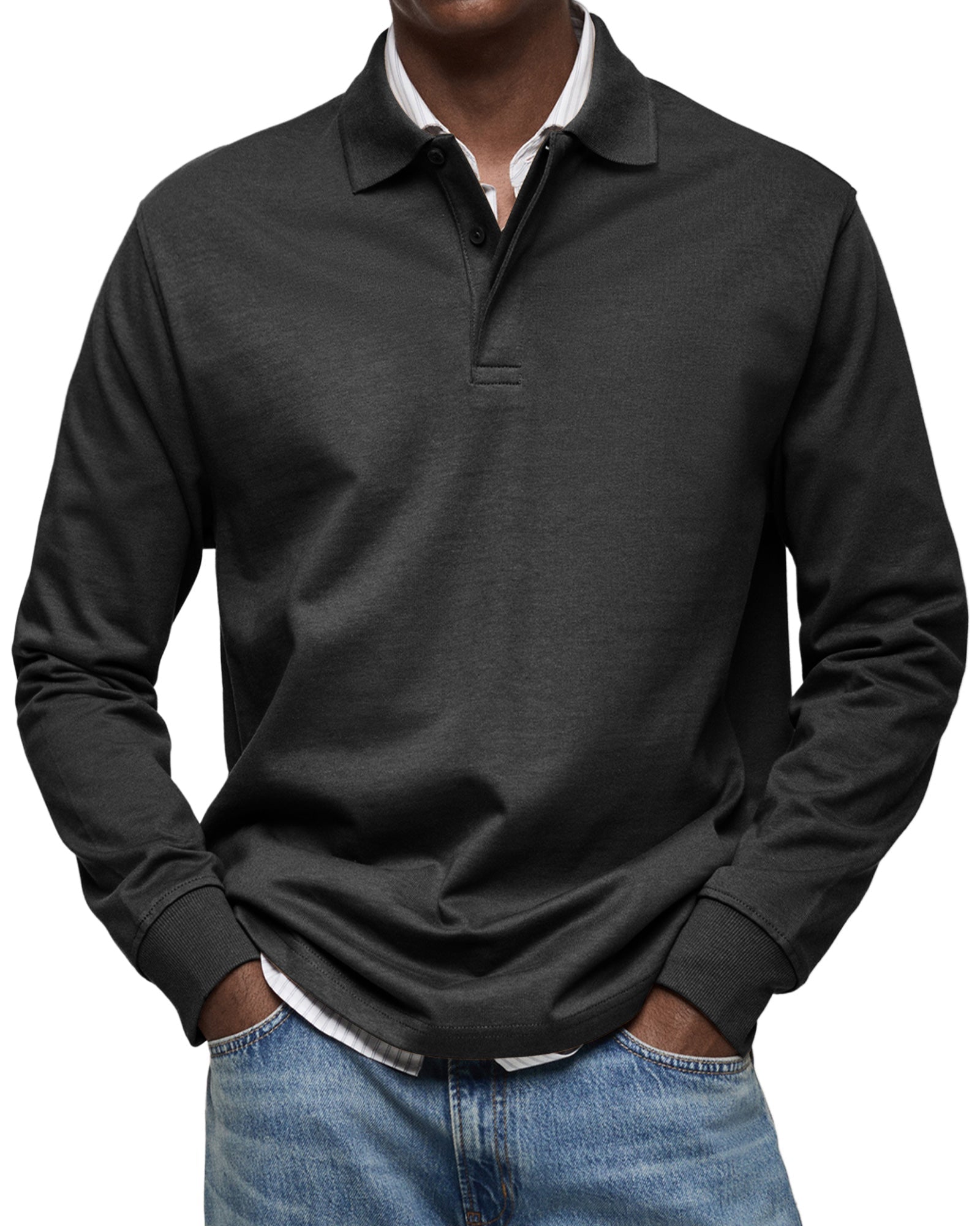 MARCONELLI | LUXURY LONG-SLEEVED POLO SHIRT
