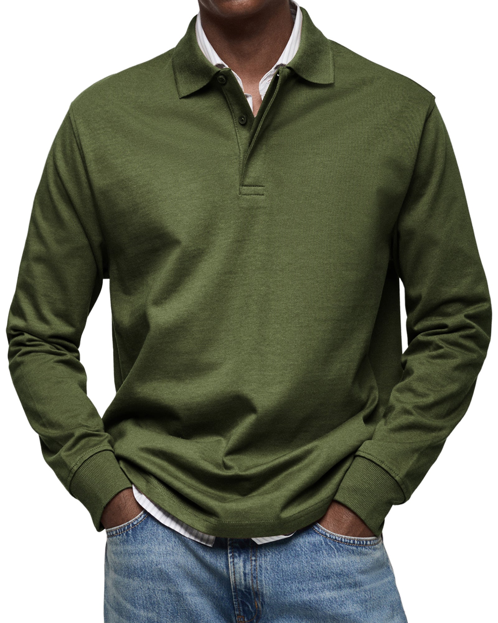 MARCONELLI | LUXURY LONG-SLEEVED POLO SHIRT