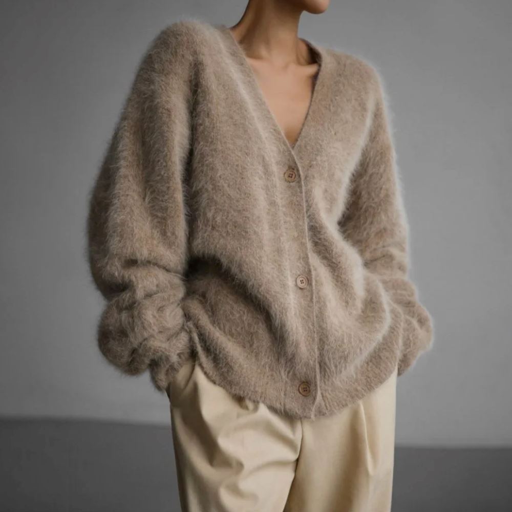 LIRIEN | Elegant Faux Fur Cardigan