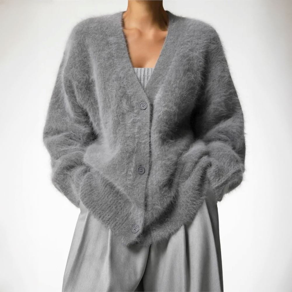 LIRIEN | Elegant Faux Fur Cardigan