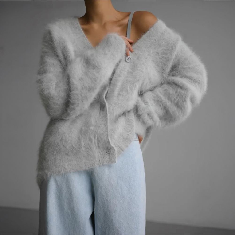 LIRIEN | Elegant Faux Fur Cardigan