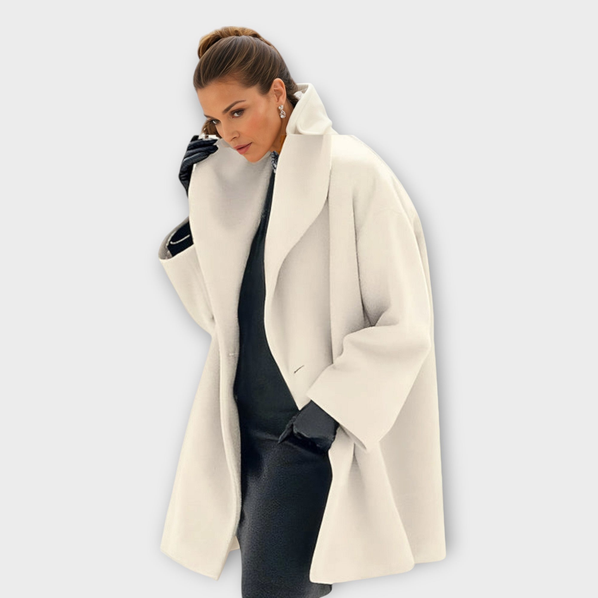 EVARA | Elegant Windproof Coat for Winter Chic